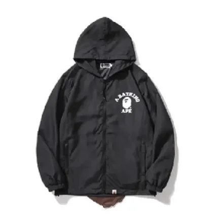 Bape Back Logo Printed Jacket Black