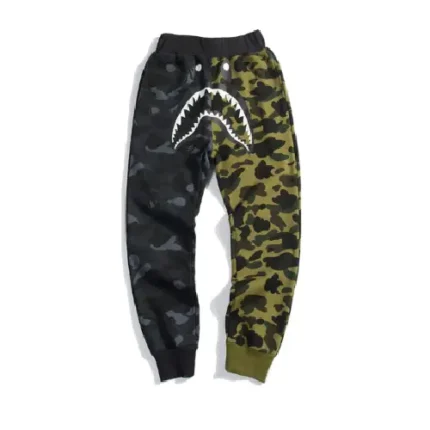 Bape Camo Shark Sweatpants Black Green