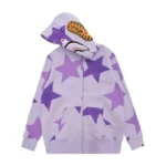 Bape Shark Full Zip Hoodie Purple